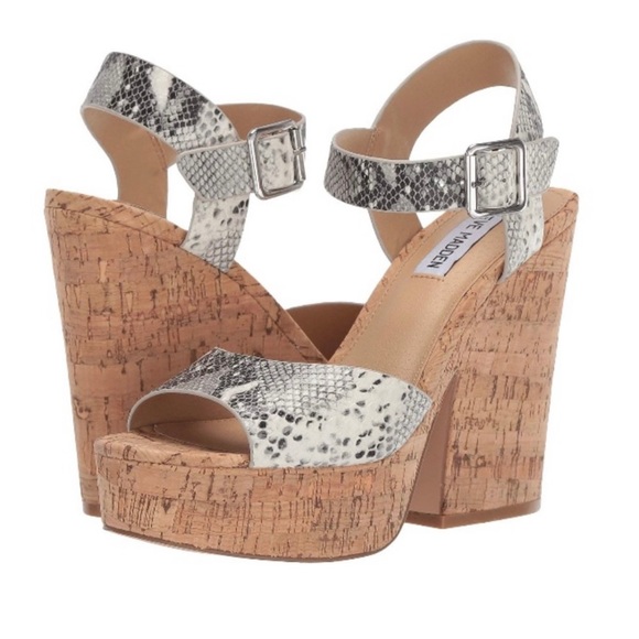 Steve Madden Jess Snake Wedges Size 8 - Picture 2 of 6